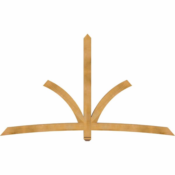 Ekena Millwork Davenport Rough Sawn Timber Gable Bracket, Western Red Cedar, 96"W x 56"H x 4"D x 4"F, 14/12 Pitch GBW096X56X0404DAV00RWR - main